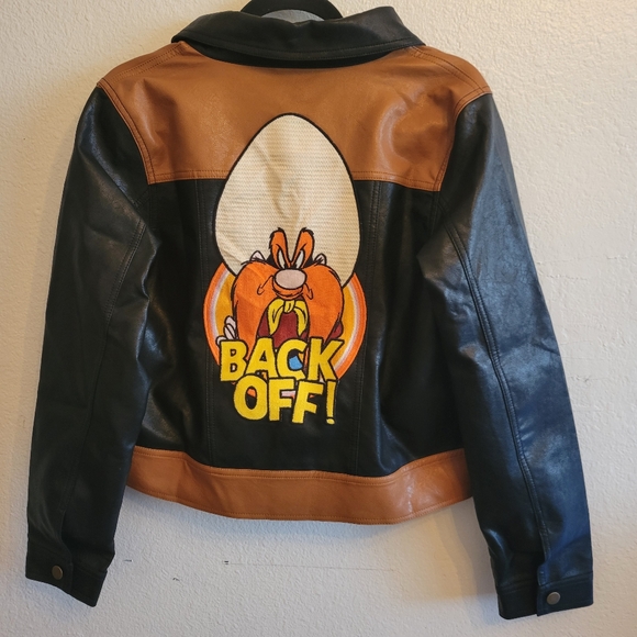 Looney Tunes X Unique Vintage Yosemite Sam "Back Off" Trucker Jacket - Picture 9 of 12